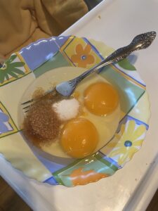 яйца с сахром блинчики