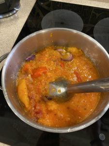 томатный суп с бурратой